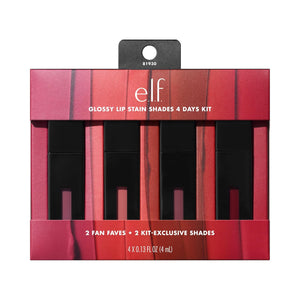 Elf Glossy Lip Stain Shades 4 Days Kit