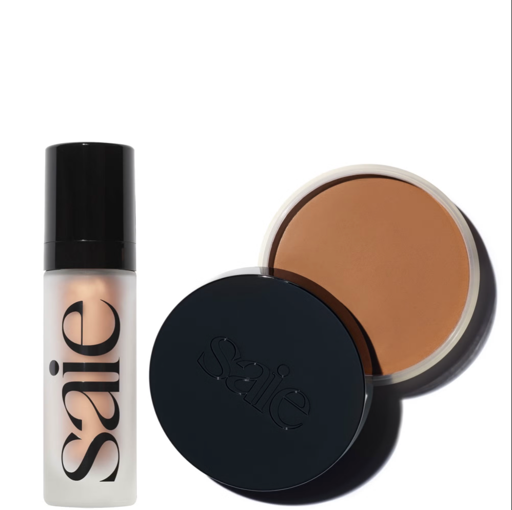Saie Sun Stack - Sunglow Superglowy Gel and Cream Bronzer - Medium Bronze