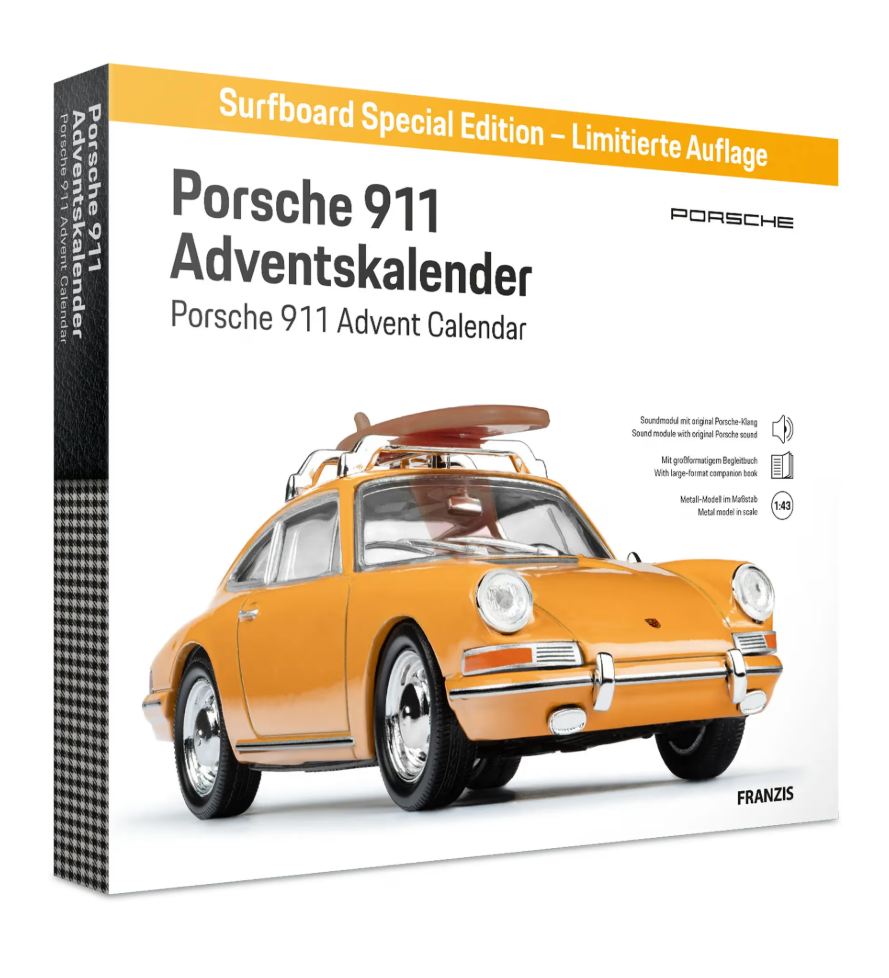 Porsche 911 with Surfboard Advent Calendar