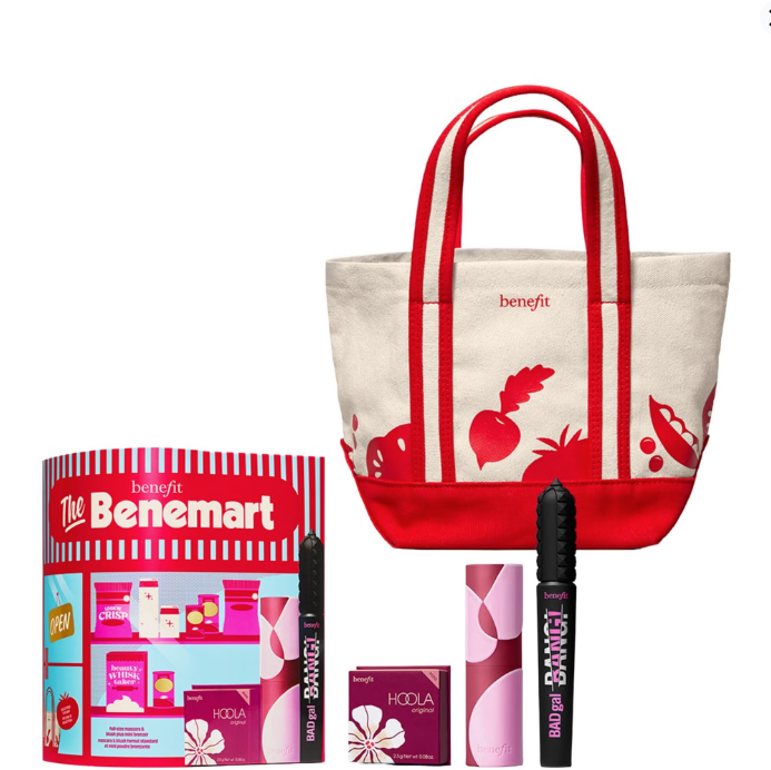 Benefit The Benemart, Badgal BANG Mascara, Gel Stick Blush & Hoola Bronzer Gift Set with Limited Edition Bag