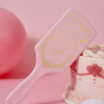Floral Pattern Pink Hand Held Air Cushion Hair Brush