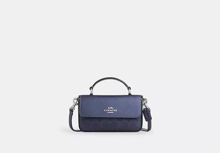 Coach Mini Josie Top Handle Bag In Signature Canvas