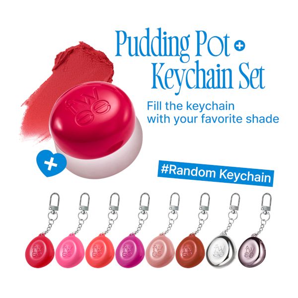 Fwee Lip & Cheek Blurry Pudding Pot + Pendant Keyring