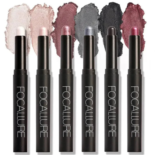 Focallure 6pcs Shimmer Cream-Eyeshadow Stick Set