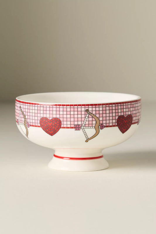 Anthropologie The Bistro Tile Stoneware Nut Bowl: Valentine's Day Edition