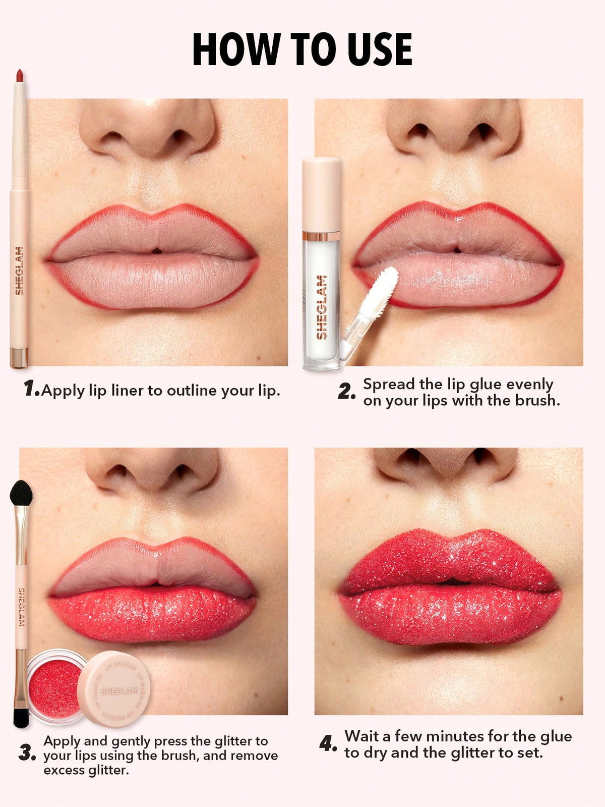 Sheglam Lip Dazzler Glitter Kit