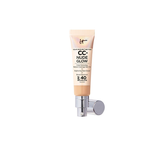 IT Cosmetics CC+ and Nude Glow Lightweight Foundation and Glow Serum with SPF40