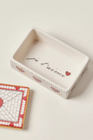 Anthropologie Bistro Valentine Fliesen Steingut Schmuckschatulle
