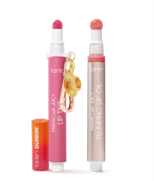Tarte x Dunkin' maracuja juicy lip tint & plumping oil duo