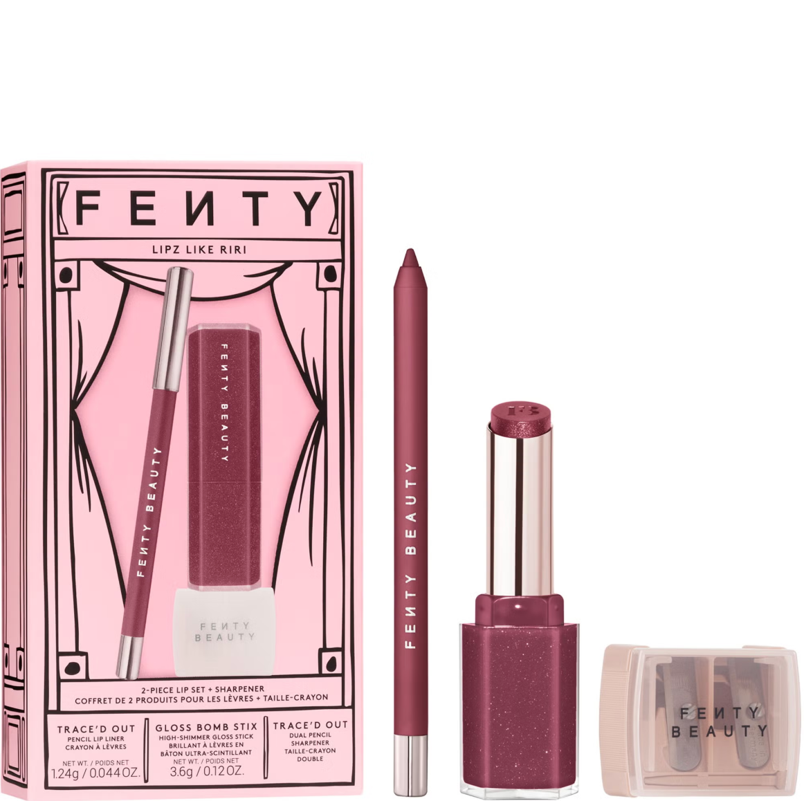 Fenty Beauty Lipz Like Riri 3-Piece Lip Set
