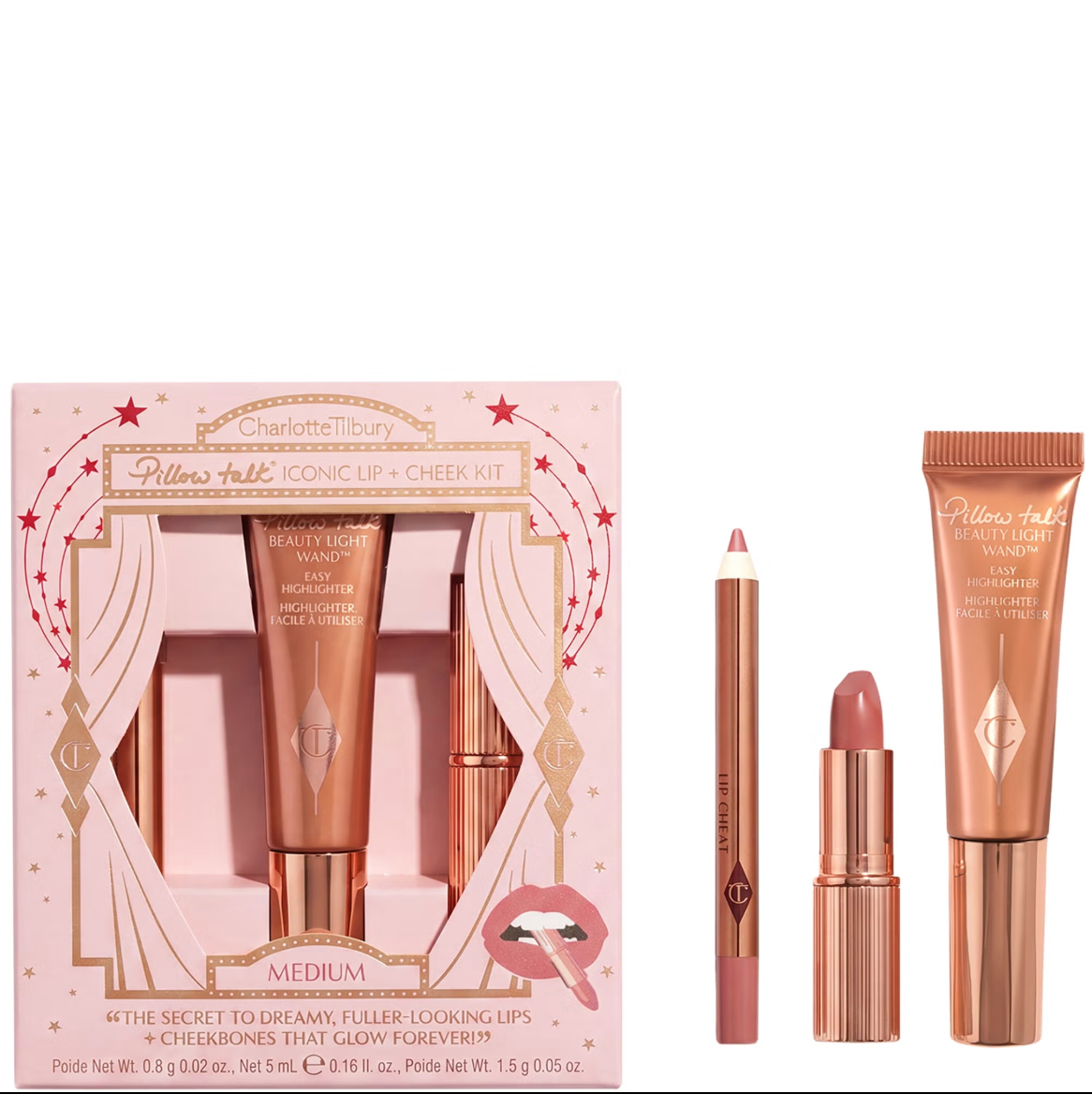 Charlotte Tilbury Pillow Talk Iconic Lip + Cheek Kit - Medium