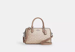 Coach Rowan Satchel Bag In Blocked Signature Canvas