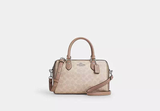 Coach Rowan Satchel Bag In Blocked Signature Canvas